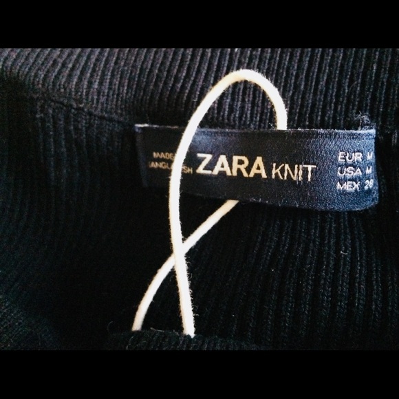 SOLD Long black ribbed Zara skirt with studs M - Picture 7 of 7